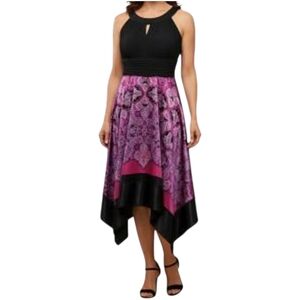 Dress Barn Black and Purple Collection Dress